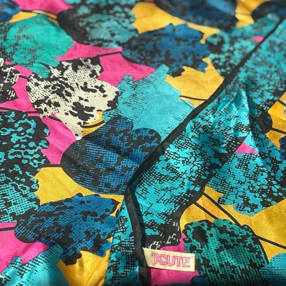 ACUTE Colorful Abstract silk scarf - Picture 1 of 8